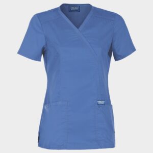 M - Дамска медицинска туника CHEROKEE WRAP LIGHT BLUE WWE610