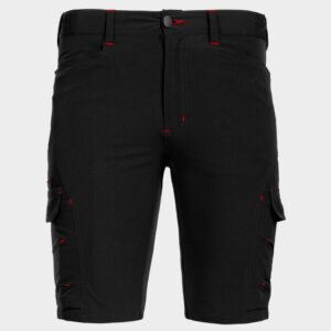 XS - Работен къс панталон VIGOR BLACK/RED