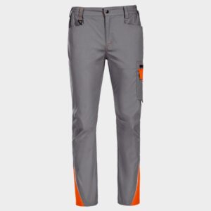 66 - Работен панталон PRISMA LIGHT STRETCH GREY/ORANGE