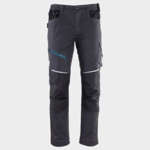 58 - Работен панталон REVOLT 4STRETCH GREY/BLACK/PETROL