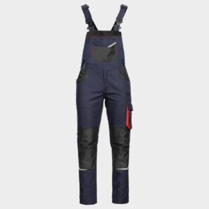 66 - Работен полугащеризон KASTOR STRETCH DARK BLUE/RED