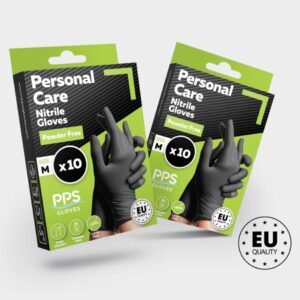 M - Нитрилни ръкавици без пудра PPS PERSONAL CARE PF BLACK