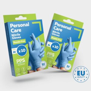 M - Нитрилни ръкавици без пудра PPS PERSONAL CARE PF BLUE