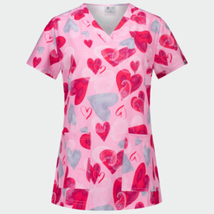 Медицинска туника Bwell ISABELLA принт Love Is In The Air